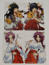 とらのあな 2009 寅年 特典 イラストカード クリアカード プロモ 4枚セット nino まるい 虎耳 巫女 美少女 当時物 入手困難 アニメグッズ まとめ サムネイル 1
