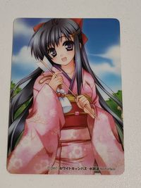 水瀬凛 ホワイトキャンバス 2007年 新年 特典 イラストカード 非売品 裏面cutlass 巫女 破魔矢 美少女 PCゲーム 平成レトロ レア 希少 コレクション White Canvas Minase Rin サムネイル 1