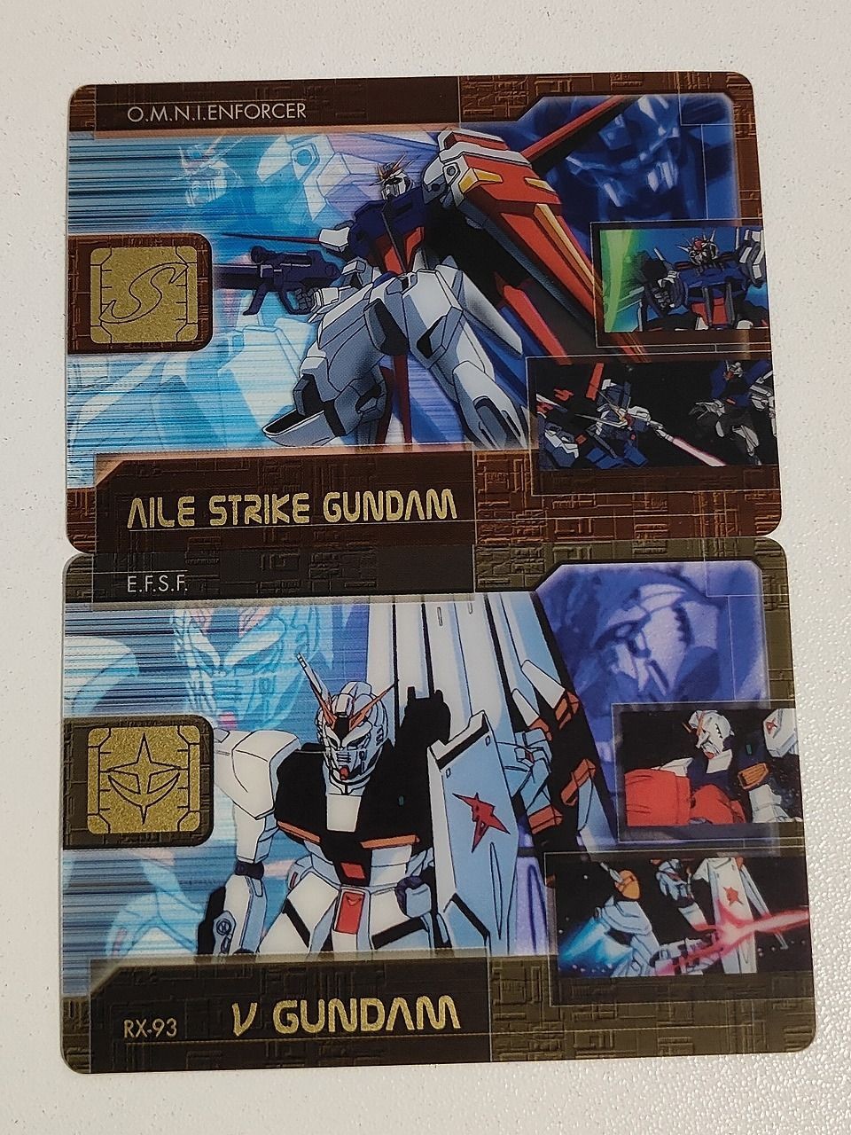 ガンダム ウエハース カード 主役機セット【エールストライクガンダム / νガンダム】SEED 逆シャア クリアカード