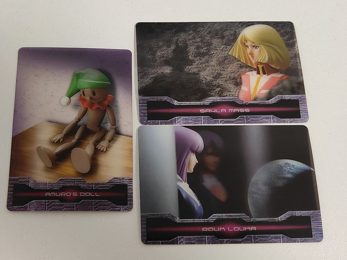 Morinaga Gundam Wafer Card Set Amuro Sayla Loo 1980s