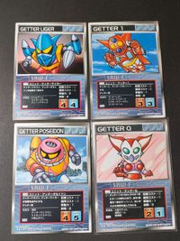 eb286【スパロボF】ゲッターロボシリーズ カード4枚セット U-221ゲッター1/U-225ゲッターライガー/U-226ゲッターポセイドン/U-227ゲッターQ スクランブルギャザー カード まとめ サムネイル 1