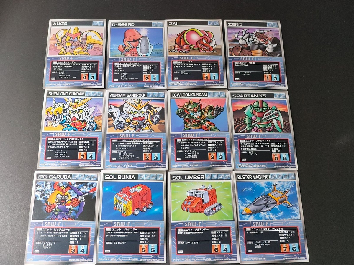 Super Robot Wars Scramble Gather Gundam Wing Unit Card Set 12pcs