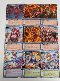 【モンコレTCG】1A ユニット9枚セット ルビー・アイドル/フレイム・ランナー/ファイア・スモーカー/ムスペルの闘士/ファイア・エレメンタル/ヴァーミリオン・ドレイク/ウォーター・ワイバーン/幽谷の竜騎士 (1A-003～008,010～012) サムネイル 1