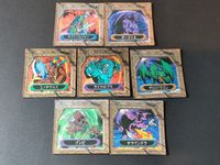 遊戯王 明治 スーパー 3D グリードカード 7枚セット ナイトソルジャー ガーゴイル ミノタウルス サイクロプス デビルドラゴン ゾンビ サラマンドラ