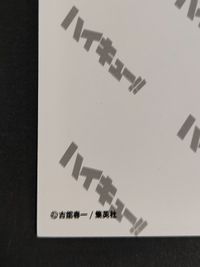 【エラーカード】裏面ダブルプリント ハイキュー カード 原画 カード 烏野高校 日向翔陽 影山飛雄 変人速攻 サムネイル 3