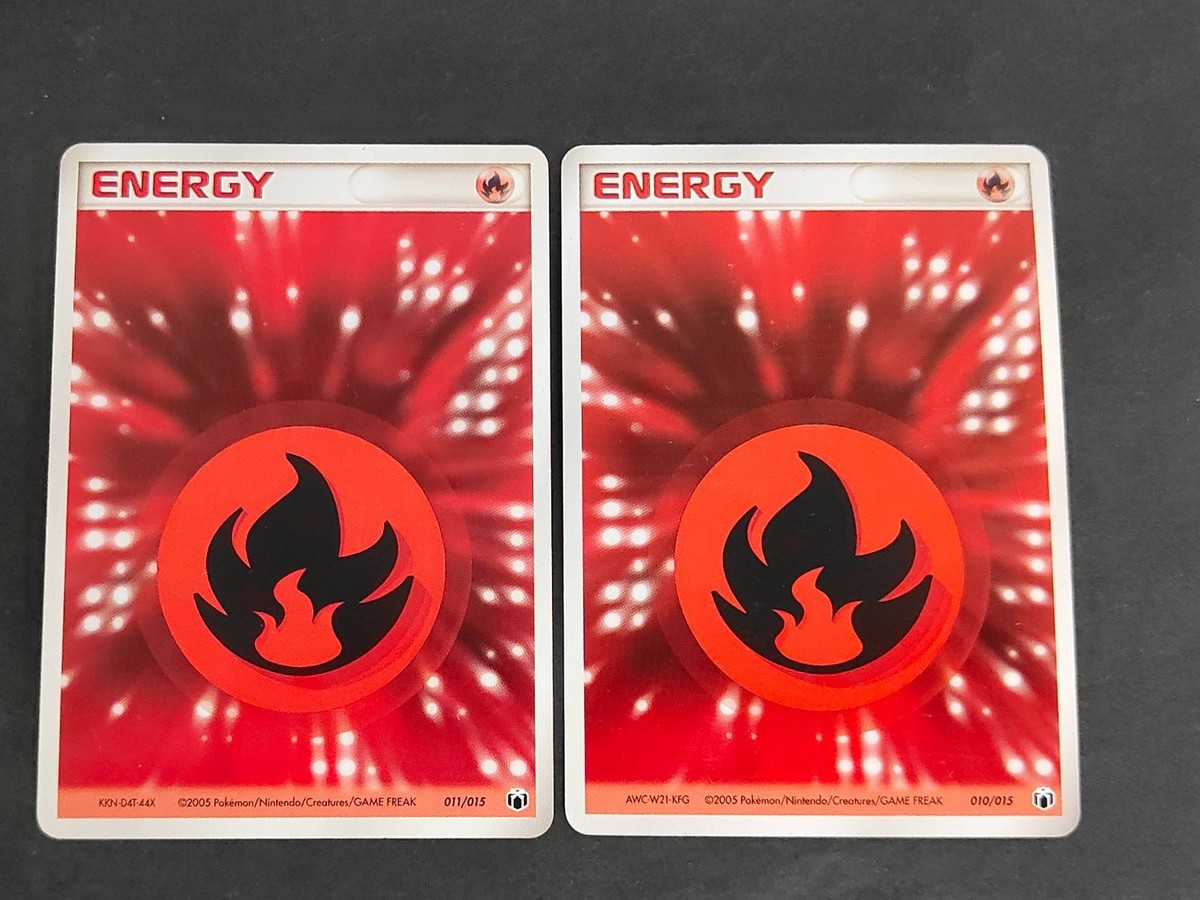 Pokemon Card Fire Energy Quick Energy 010/015 011/015 Lot