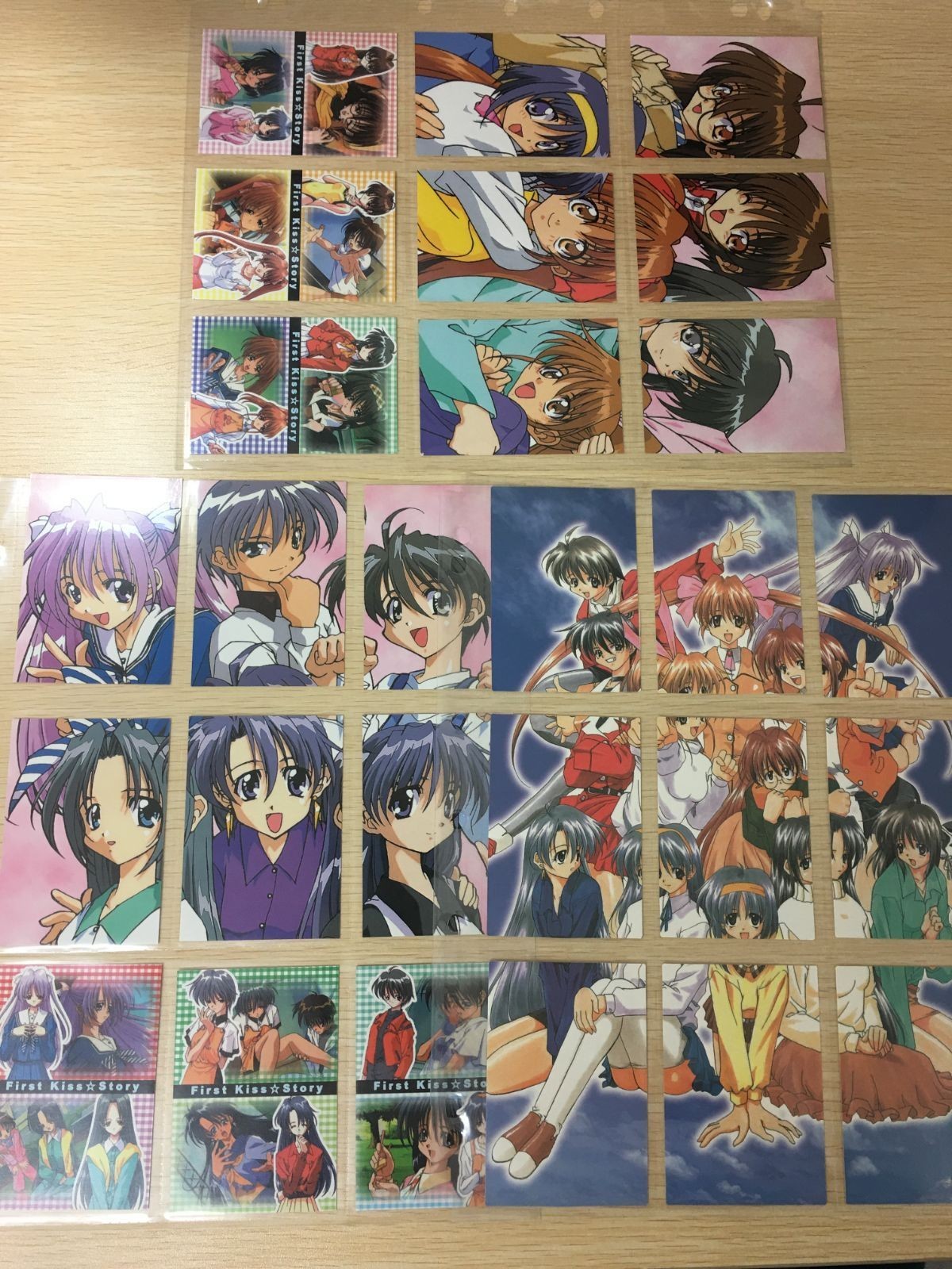 ファーストキス物語 カード パズル まとめ 箔押し 27種 PR PRA PRB ヒロイン集合 ギャルゲー レトロ 美少女 HuneX 1998 cp810 o14-1