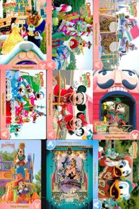 ディズニー コレクション カード まとめ ディズニー TDR コレカ 2014 2015 冬 秋 9枚セット サムネイル 1