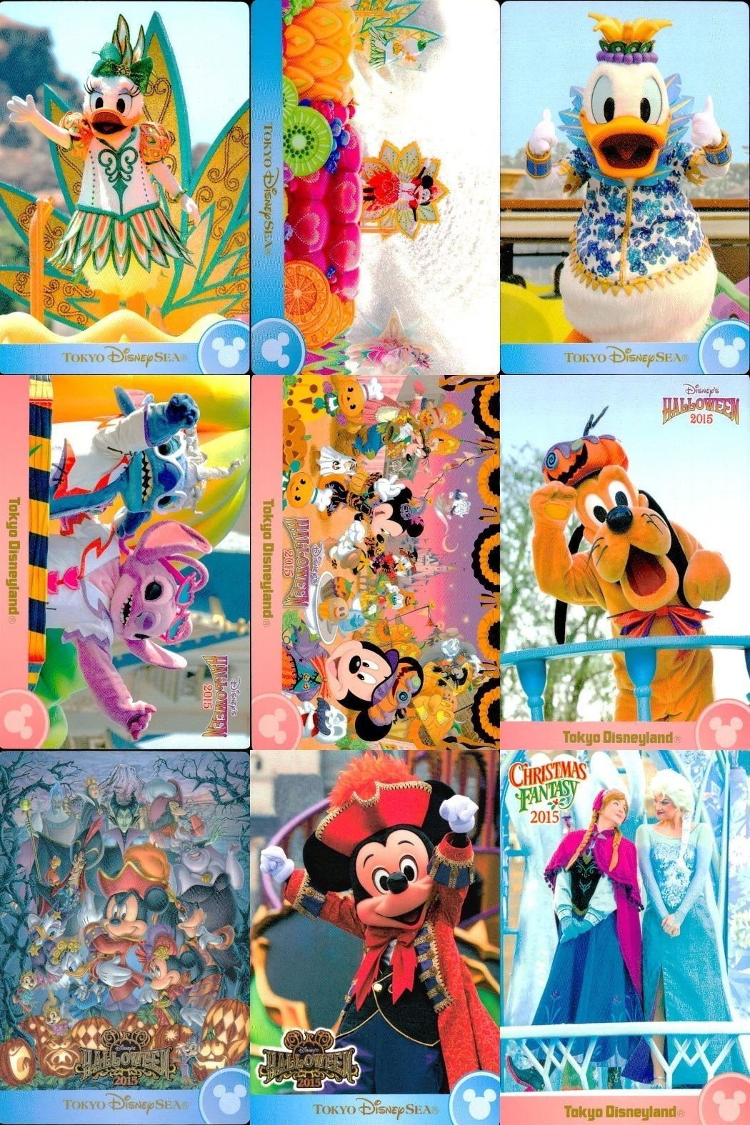 ディズニー コレクション カード まとめ TDR ディズニー コレカ 2015 夏 秋冬 9枚 まとめ売り