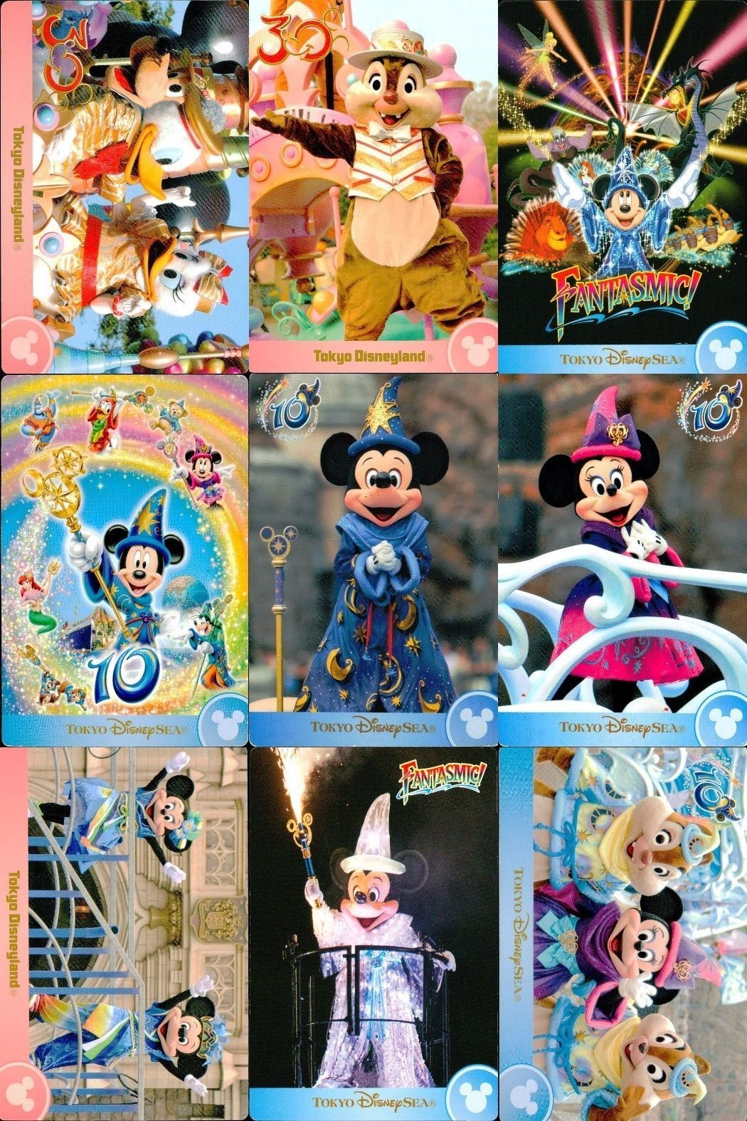 ディズニー コレクション カード まとめ TDR TDS コレカ ディズニー 10周年 30周年 他 9枚 まとめ売り