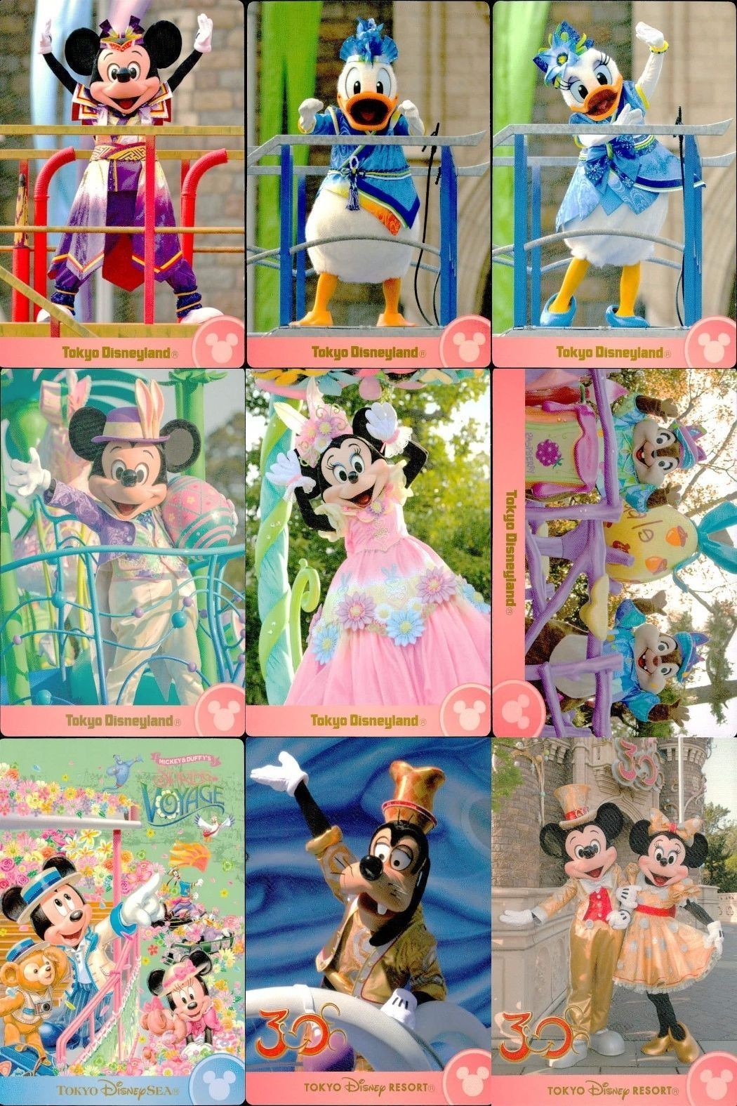 ディズニー コレクション カード まとめ TDR コレカ 夏祭り イースター 30周年 9枚まとめ