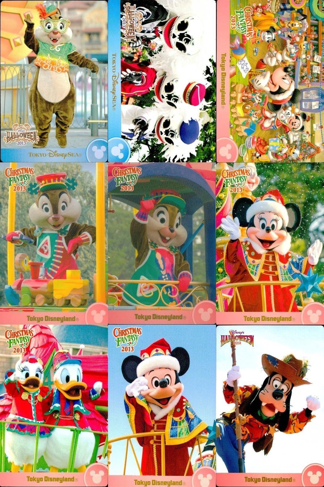 ディズニー コレクション カード まとめ TDR コレカ 30周年 ハロウィン クリスマス2013 9枚セット