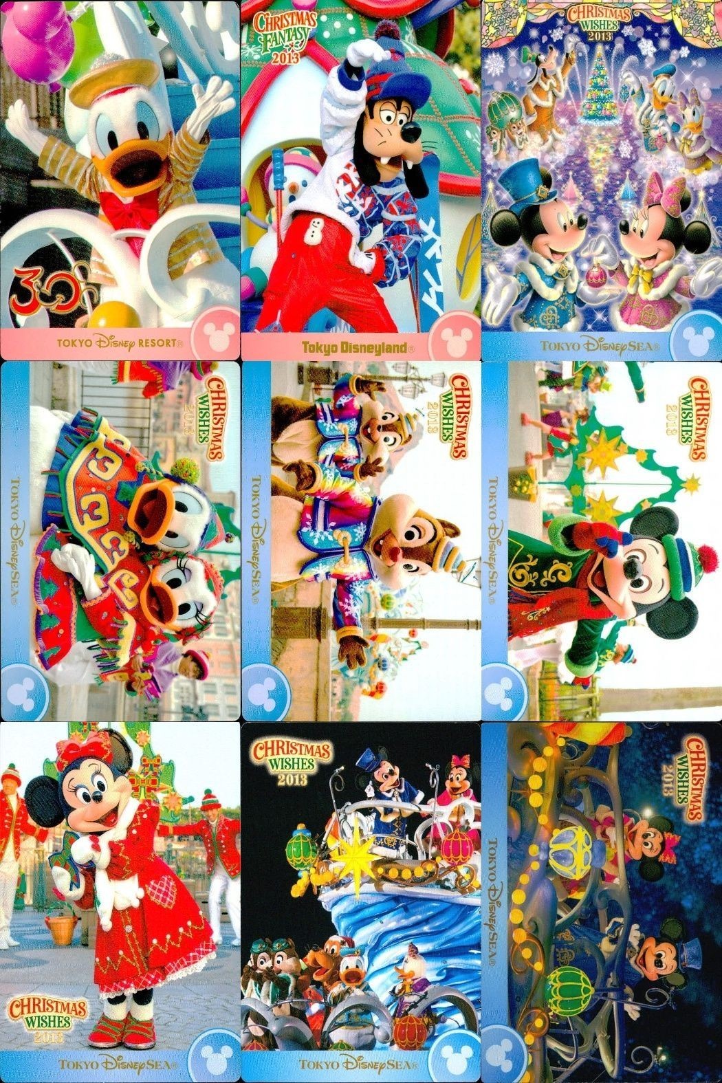 ディズニー コレクション カード まとめ TDR コレカ 30周年 クリスマス 2013 冬 9枚まとめ