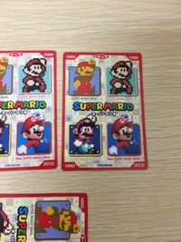 スーマリ スーパーマリオワールド カード まとめ キャラクター ファイアマリオ スーパーマリオ マントマリオ カメック 4枚 不明 食玩 ウエハース サムネイル 7