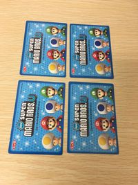 Mario Card New Super Mario Bros U Lot 4pcs Wafer サムネイル 6
