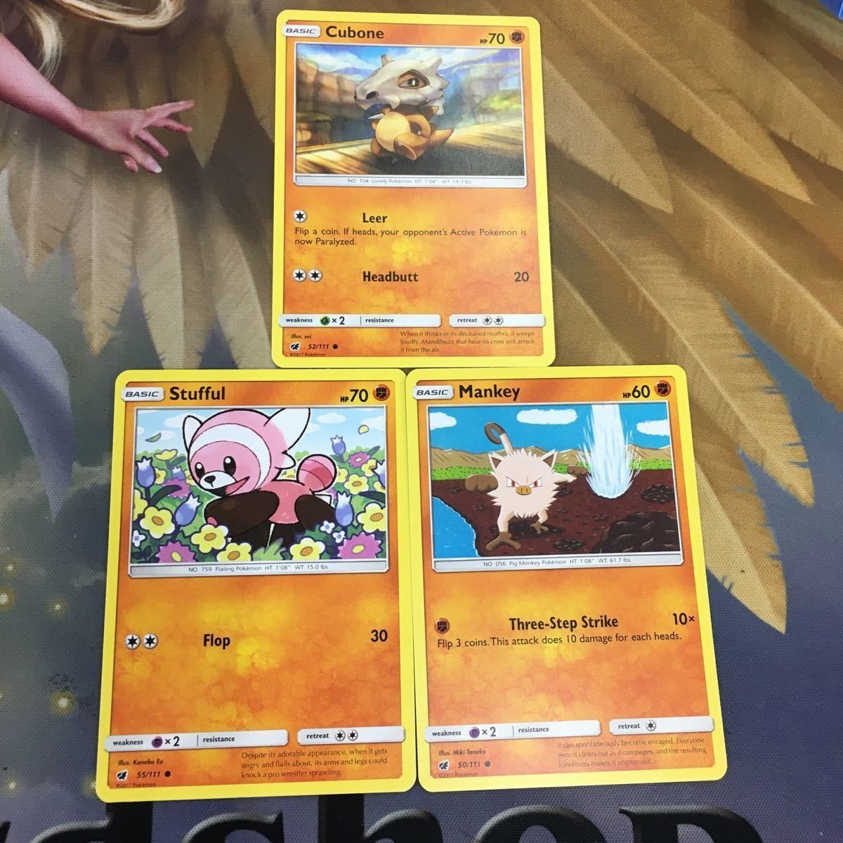 ポケモンカード 旧裏面 英語 海外版 3枚 カラカラ ヌイコグマ マンキー 6