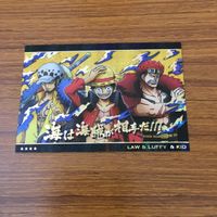 One Piece Card Luffy Law Kid Secret Rare Holo
