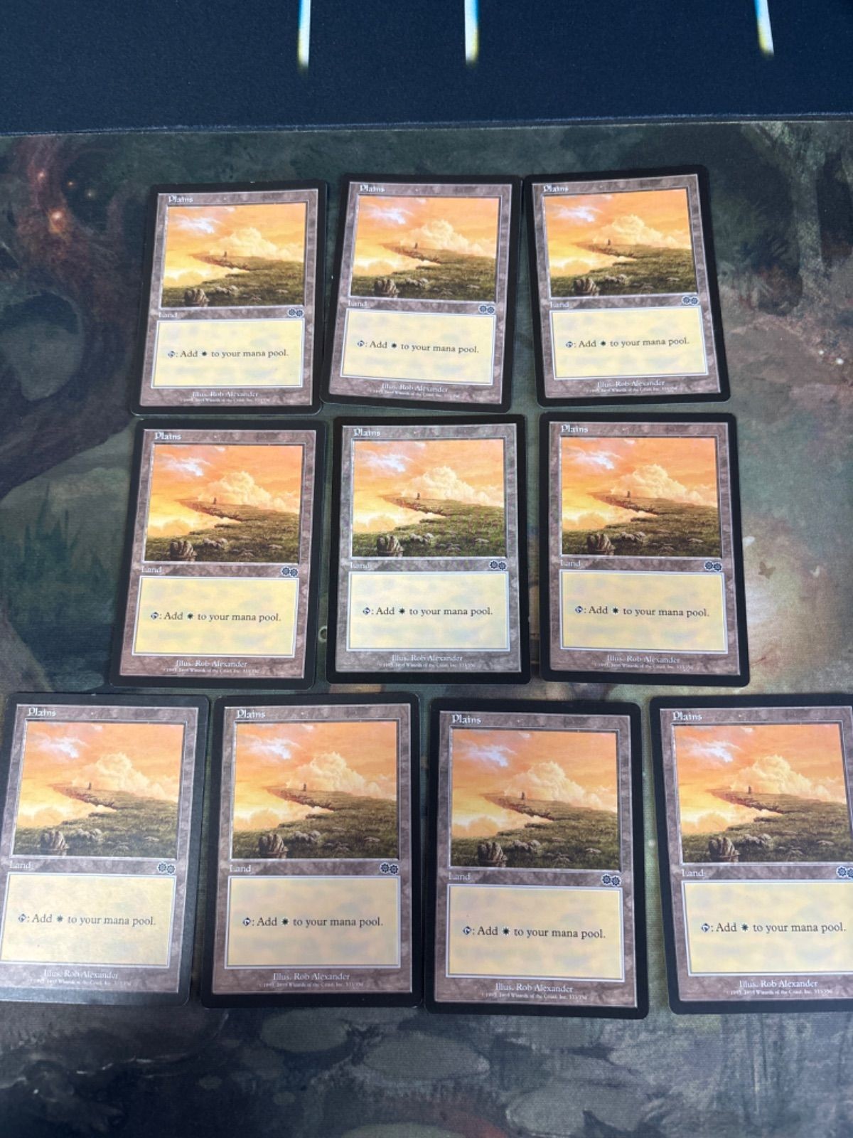 ウルザズ・サーガ 平地/Plains 10枚 英語版 EN 型番統ー まとめ MTG 人気絵柄 基本土地 大量