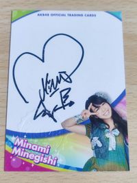 峯岸みなみ 直筆サインカード レア 希少 AKB48