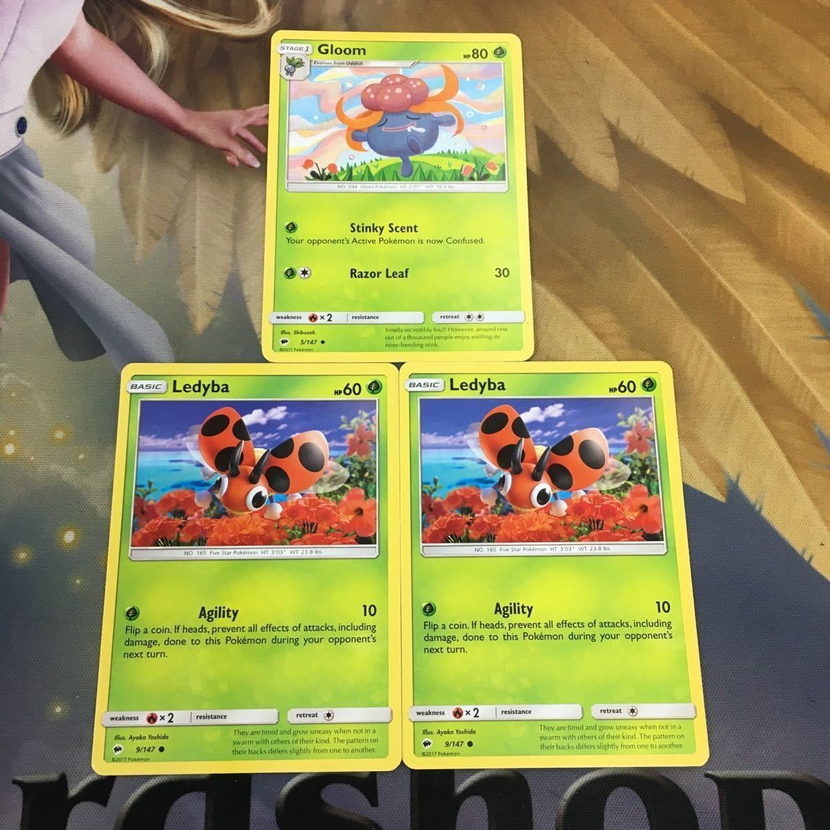 ポケモンカード 旧裏面 英語 海外版 3枚 レディバ クサイハナ 25