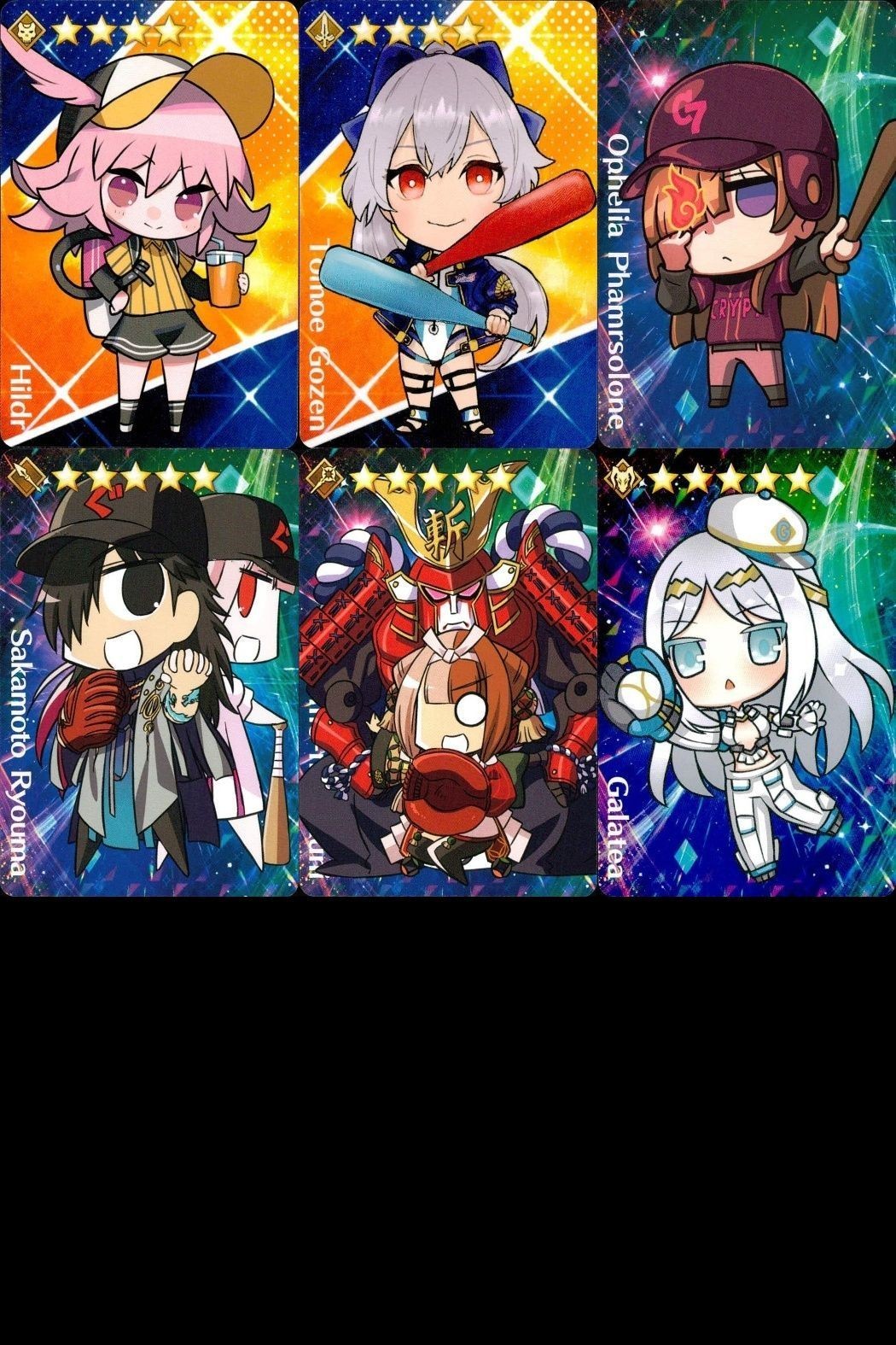 Fate FGO Grail League Baseball Card Lot Collection