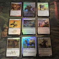 MTG Magic Card Lot 9x Foil White Lion Blue Heron