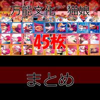 万能文化 猫娘 カード ほぼ コンプ 45種 クリア カードダス PP クリア ap682