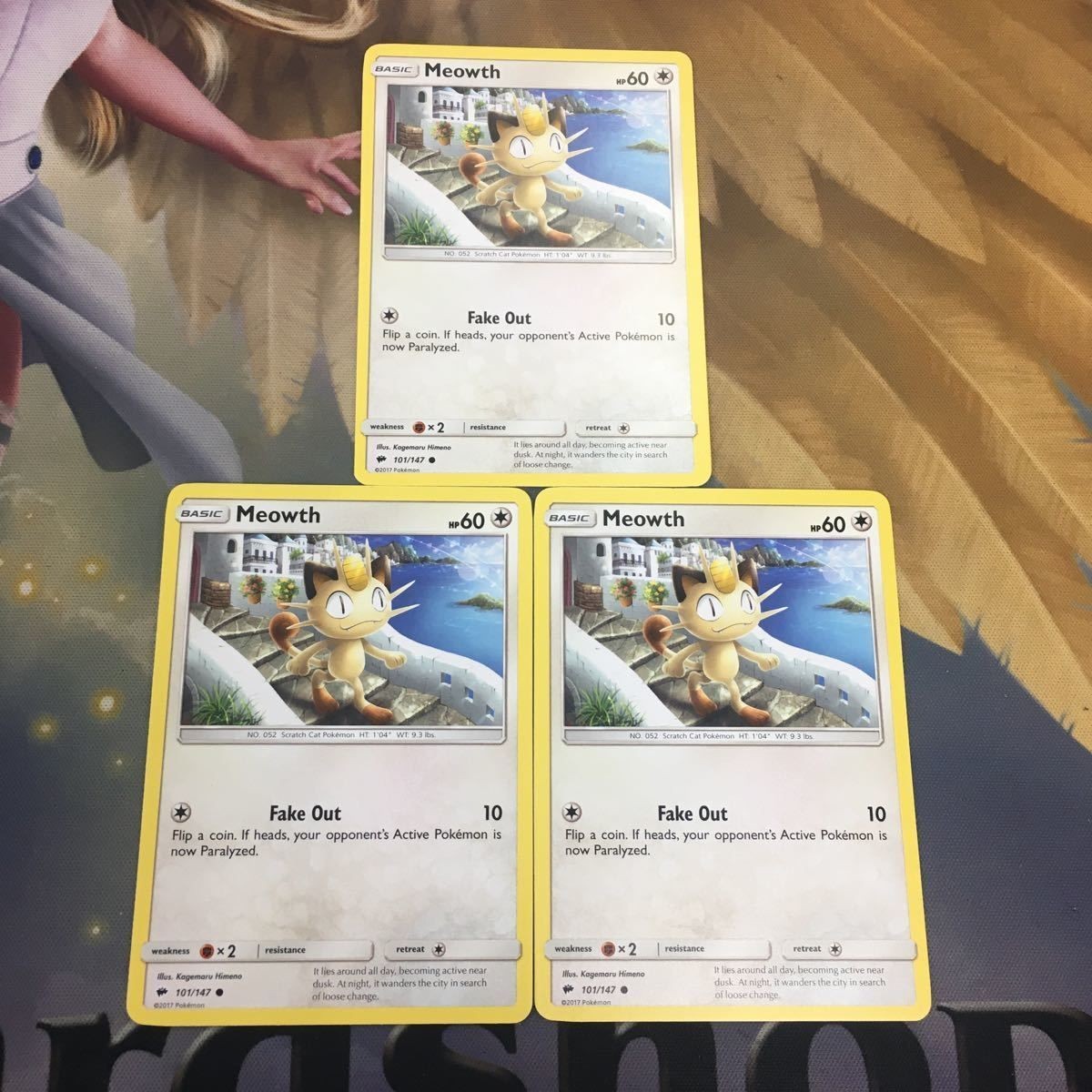 ポケモンカード 旧裏面 英語 海外版 3枚 ニャース 1