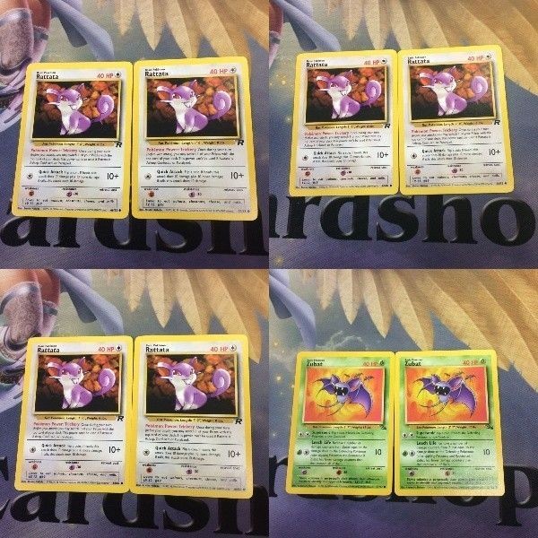 ポケモンカード 旧裏面 海外 英語版 2枚 コラッタ ズバット 29 31 30 64