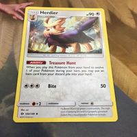 Pokemon Card Old Back English Herdier Vintage サムネイル 1