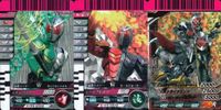 バトル ガンバライド カード まとめ 仮面ライダーW サイクロンメタル 仮面ライダーW ヒートジョーカー 仮面ライダーウィザード フレイムスタイル（バイク搭乗） SR スーパーレア ★4 キラ
