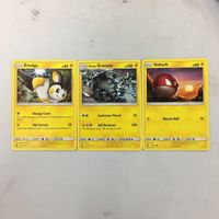 ポケモンカード 旧裏面 海外 英語版 3枚 ビリリダマ ゴローン エモンガ 36