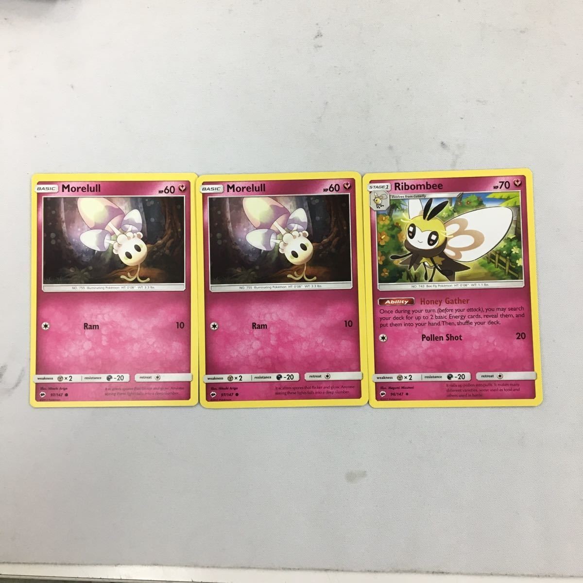 ポケモンカード 旧裏面 海外 英語版 3枚 アブリボン ネマシュ 19