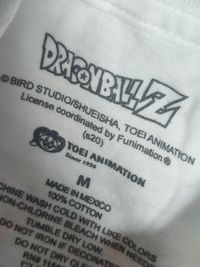 新品未使用 デッドストック Mサイズ ドラゴンボール Z 海外製 ビンテージ Ｔシャツ 半袖 東映アニメーション ライセンス品 鳥山明 ホワイト 白 コットン 孫悟空 スーパーサイヤ人 サムネイル 3