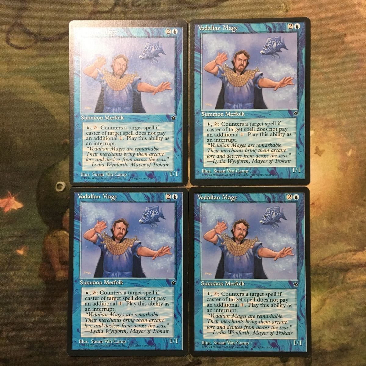 MTG マジックザギャザリング カード まとめ FEM Vodalian Mage(一部エラー有) 4枚セット 86