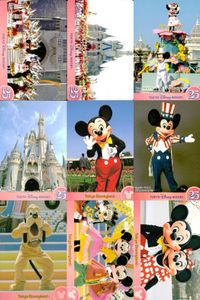 Disney Collection Card Lot 9 Cards Mickey Tokyo Disneyland Resort サムネイル 1