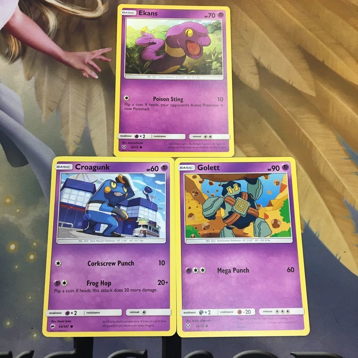 ポケモンカード 旧裏面 英語 海外版 3枚 グレッグル ゴビット アーボ 25