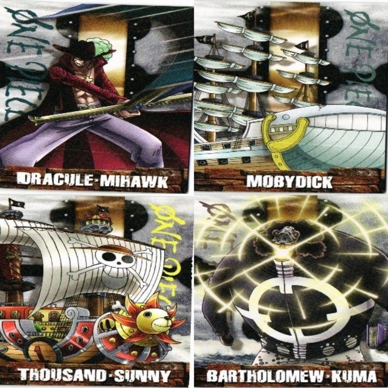 One Piece Card Lot Mihawk Moby Dick Going Merry