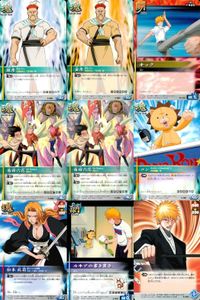 カード まとめ ブリーチ BLEACH ソウルカードバトル 銀彦 金彦 キック 盾舜六花 コン 松本乱菊 ルキアの書き置き 黒崎一護 サムネイル 1