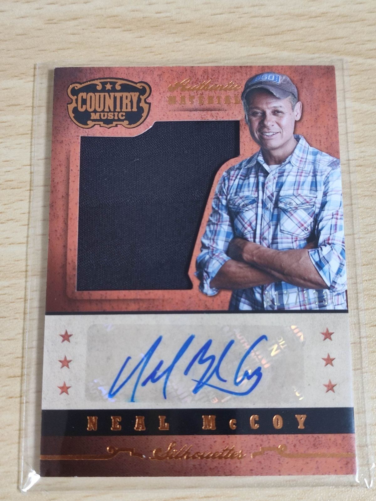 NEAL McCOY 2014 Panini本物の素材シルエットサインNeal McCOY