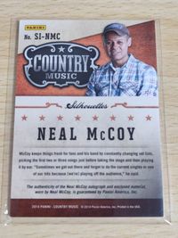 NEAL McCOY 2014 Panini本物の素材シルエットサインNeal McCOY サムネイル 2