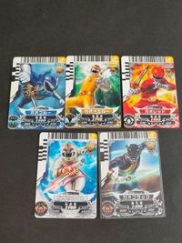 スーパー戦隊 ダイスオー EX DX カード まとめ ガオホワイト 5-040 041 042 043 044 バンダイ ガオレッド ガオイエロー サムネイル 1