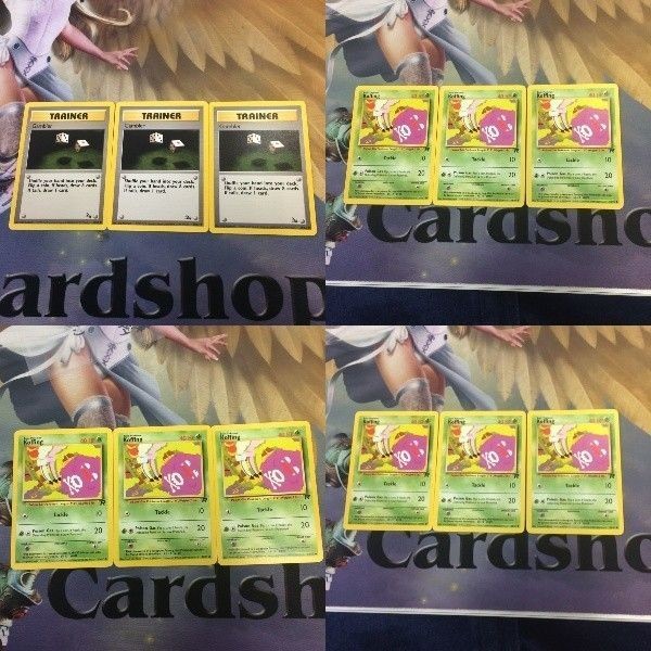 ポケモンカード 旧裏面 海外 英語版 3枚 ギャンブラー ドガース 63 5 12 6