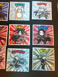 刀剣乱舞 鶴丸国永 シークレット シール 刀剣乱舞マン 加州清光 鶯丸 江雪左文字 小烏丸 他 ウエハース メタル カード サムネイル 2