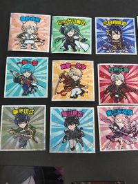 刀剣乱舞 鶴丸国永 シークレット シール 刀剣乱舞マン 加州清光 鶯丸 江雪左文字 小烏丸 他 ウエハース メタル カード サムネイル 3