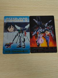 ガンダム総集編 30thアニバーサリー ウェファーチョコ 森永 ウエハース ガンダムX ガロード・ラン ティファ・アディール ガロード ティファ クリアカード 森永