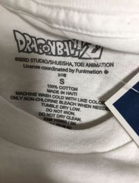 新品未使用 デッドストック Sサイズ ドラゴンボール Z 海外製 ビンテージ Ｔシャツ 長袖 東映アニメーション ライセンス品 鳥山明 ホワイト 白 コットン 孫悟空 スーパーサイヤ人 サムネイル 3