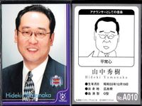 フジテレビ アナウンサー アナ カード 9種 まとめ 山中秀樹 向坂樹興 牧原俊幸 川端健嗣 吉沢孝明 軽部真一 三宅正治 笠井信輔 塩原恒夫 40周年 番組博覧会 トレーディングカード やくみつる サムネイル 2