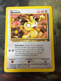 Meowth 62/82 English Version Pokemon Card TCG