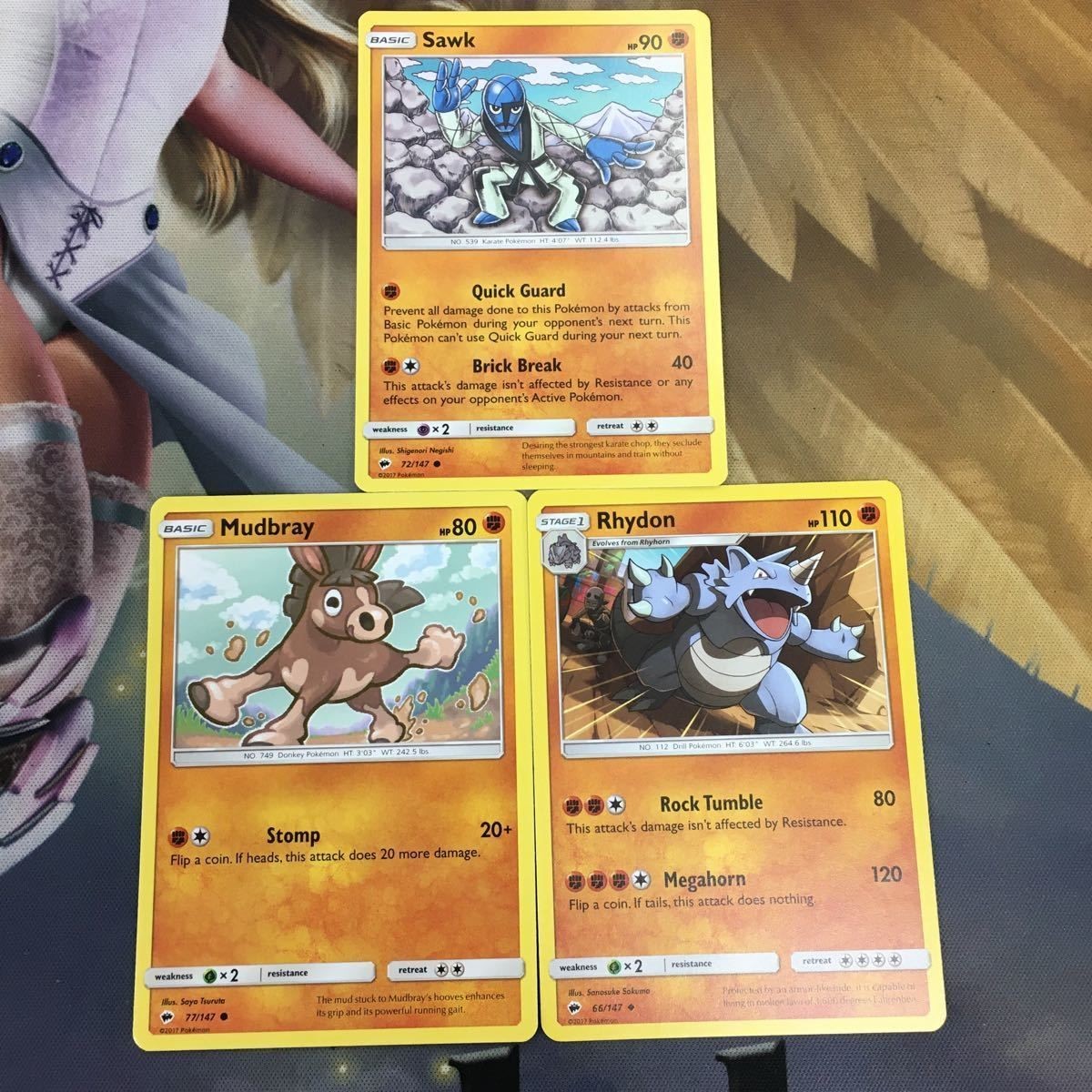 ポケモンカード 旧裏面 英語 海外版 3枚 ダゲキ ドロバンコ サイドン 24